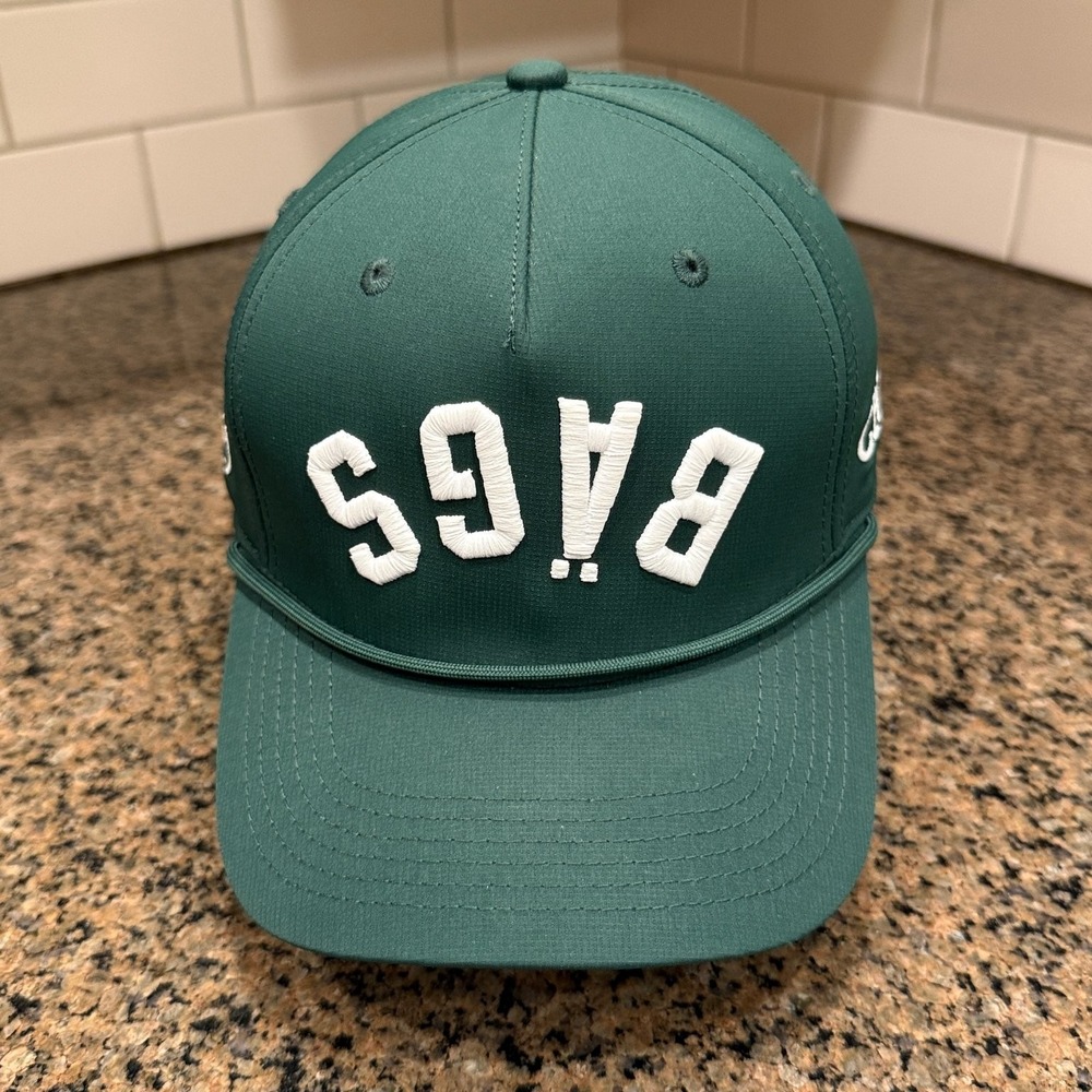 BAGS (code)word Snapback Golf Hat Men OS Green Polyester
